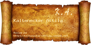 Kaltenecker Attila névjegykártya